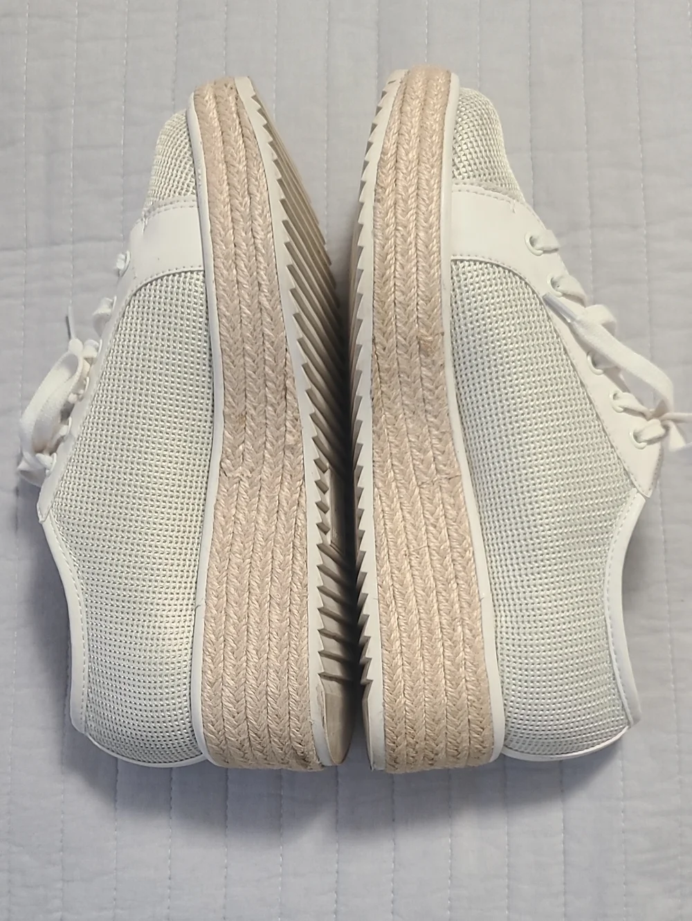 Dolce Vita Tannah Espadrille Wedge Women Trendy Platform Beige Sneakers Sz 8.5 M